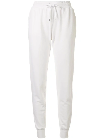 Anine Bing Saylor Cotton-jersey Track Pants In Ivory