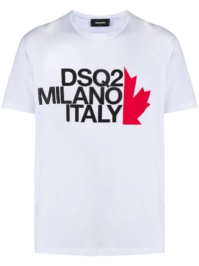 Dsquared2 Logo-print Cotton T-shirt In White