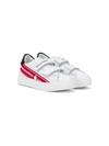 DSQUARED2 TOUCH-STRAP LEATHER SNEAKERS