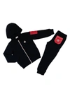 MONCLER LOGO PATCH SWEATSHIRT AND MATCHING TROUSERS