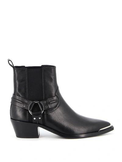 Ash Dusty Ankle Boots In Black