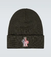 MONCLER KNITTED WOOL BEANIE,P00479823