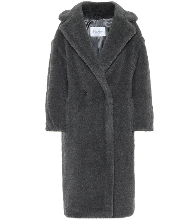 Max Mara Teddy Bear Icon Alpaca And Wool-blend Coat In Gray