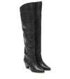 ISABEL MARANT REMKO LEATHER OVER-THE-KNEE BOOTS,P00488739