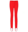 Moncler Stirrup Softshell Ski Leggings In Red