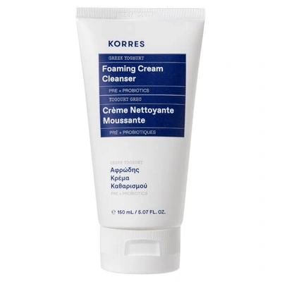 Korres Greek Yoghurt Foaming Cream Cleanser 5.07 oz/ 150 ml In White