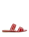 MARION PARKE MARION PARKE WOMAN SANDALS RED SIZE 8 SOFT LEATHER,11787219RG 5