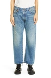 R13 Distressed Boyfriend Jeans In Bain W Rips
