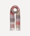 Acne Studios Multi Check Alpaca-blend Scarf In Fuschia