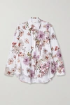 ADAM LIPPES FLORAL-PRINT COTTON-POPLIN SHIRT