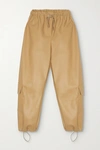 THE FRANKIE SHOP YOYO FAUX LEATHER TAPERED PANTS