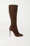 CHRISTIAN LOUBOUTIN ELOISE 100 SUEDE KNEE BOOTS