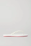 Christian Louboutin 10mm Loubi Flip Rubber Flip Flops In White