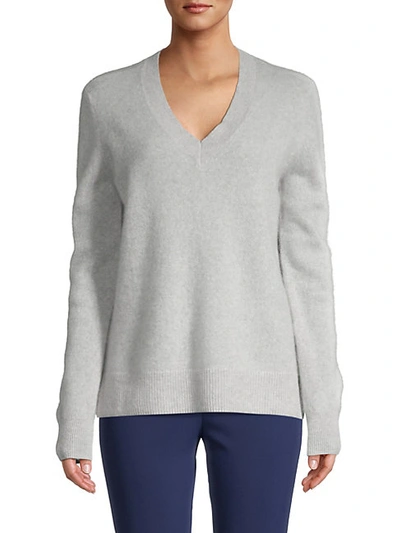 Saks Fifth Avenue Cashmere V-neck Sweater In Grey