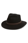 Barbour Black Crushable Bushman Hat In Black