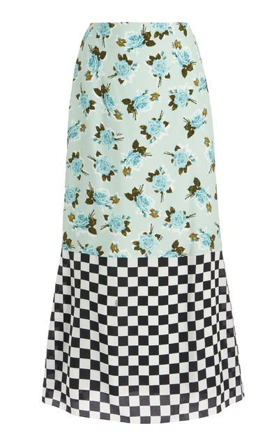 Erdem Women's Vaughan Dual-print Crepe Skirt