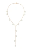 CHARMS COMPANY PEARLS OF JOY 14K ROSE-GOLD AND PEARL LARIAT NECKLACE,834410