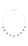 Charms Company Fallen Sky Turquoise 14k Yellow Gold Necklace In Blue