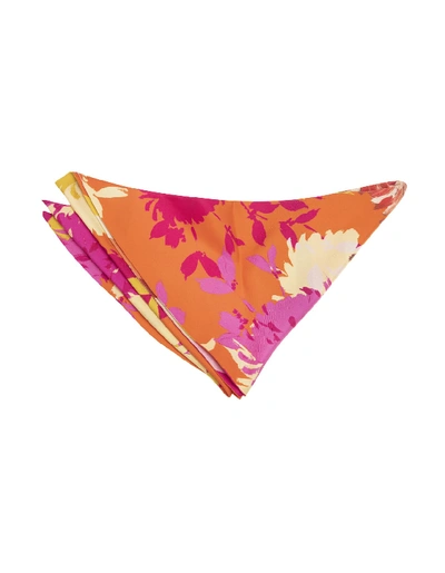 Gianluca Capannolo Orange Floral Silk Scarf In Flower Fuxia