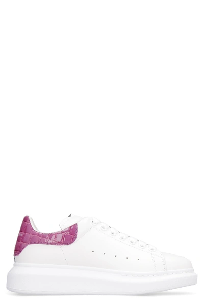 Alexander Mcqueen Larry Leather Sneakers In White