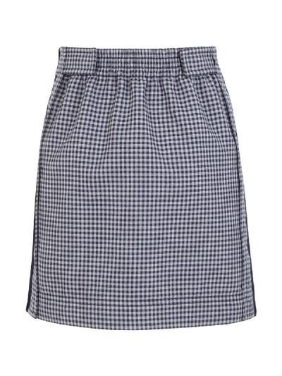 Fendi Vichy Print Skirt In Blue