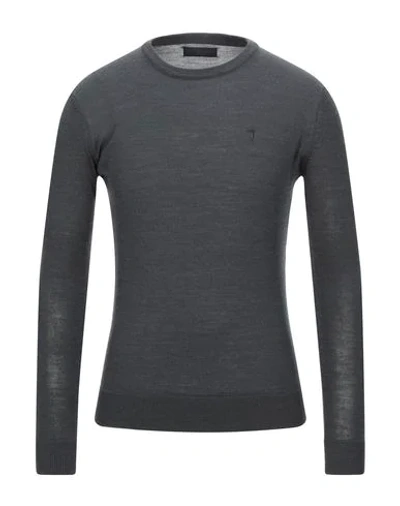 Trussardi Sweaters In Steel Grey