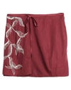 L'AUTRE CHOSE L' AUTRE CHOSE WOMAN MINI SKIRT BURGUNDY SIZE 4 POLYESTER,35443809KH 3