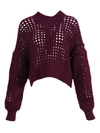 Lhd Open Knit Sweater In Purple