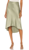 ALICE AND OLIVIA MAEVE HI LO SLIP SKIRT,ALI-WQ171