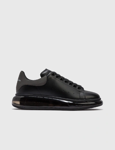 Alexander Mcqueen Men's Oversized Two-tone Clear-sole Sneakers In Black