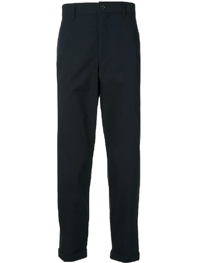 D'urban Plain Cropped Trousers In Blue