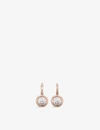 CHOPARD CHOPARD WOMENS WHITE/ROSE GOLD HAPPY SPIRIT 18CT ROSE AND WHITE-GOLD AND DIAMOND EARRINGS,40627529