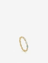 ASTLEY CLARKE PALOMA PETAL 18CT YELLOW-GOLD PLATED ENAMEL ETERNITY RING,R00101955