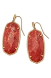 Kendra Scott Faceted Elle Drop Earrings In Gold Burnt Sienna Howlite