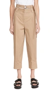 TIBI DOUBLE WAISTED SCULPTED PANTS