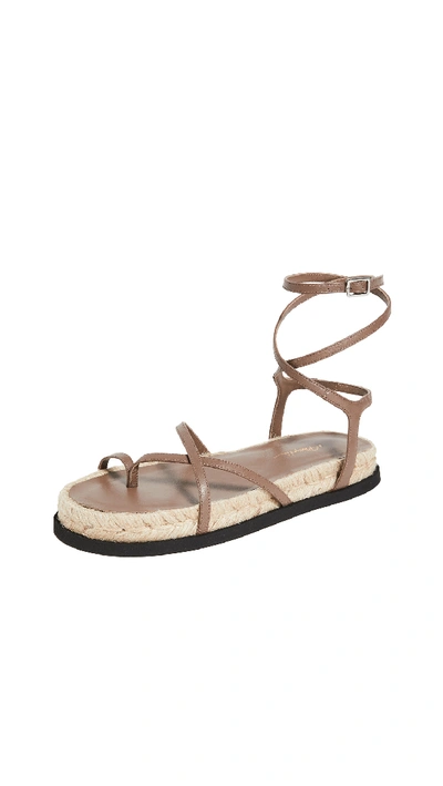 3.1 Phillip Lim / フィリップ リム Yasmine Ankle-strap Leather Espadrille Sandals In Taupe