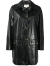 GUCCI LAMBSKIN LEATHER BUTTON-UP COAT