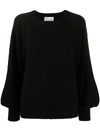 RED VALENTINO PUFFED SLEEVES WOOL JUMPER