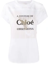 CHLOÉ SLOGAN-PRINT T-SHIRT