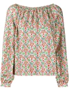 TORY BURCH OFF THE SHOULDER PAISLEY PRINT SILK TOP