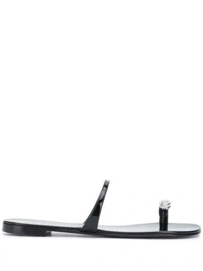 Giuseppe Zanotti Crystal-embellished Sandals In Black