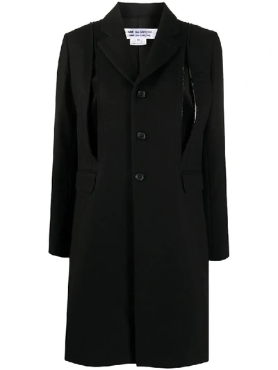 Comme Des Garçons Comme Des Garçons Long-sleeved Deconstructed Coat In Black