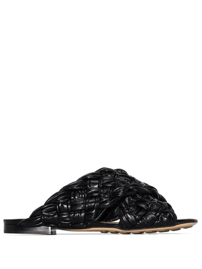 Bottega Veneta Bv Board 20 Sandals In Black