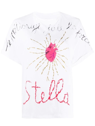 Stella Jean Heart Logo Print T-shirt In White