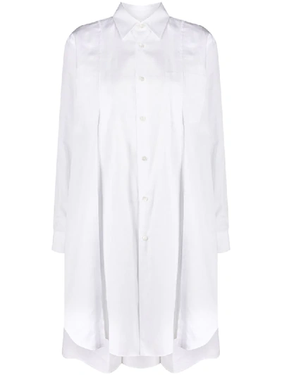 Comme Des Garçons Comme Des Garçons Long-sleeved Layered Shirt In White
