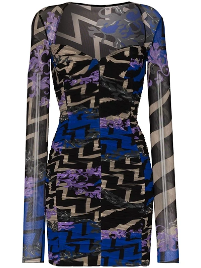 Emilio Pucci Graphic-print Midi Dress In Black