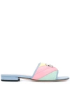 GUCCI DOUBLE G RAINBOW MULES