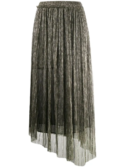Isabel Marant Étoile Dolmenae Pleated Maxi Skirt In Silver