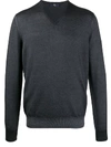 FAY RIB-TRIMMED VIRGIN WOOL JUMPER