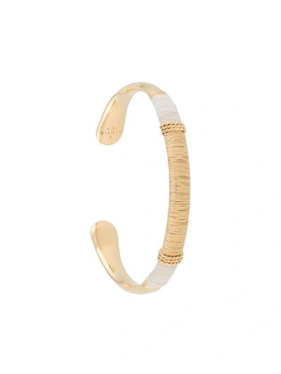 Gas Bijoux Macao Raffia Cuff Bracelet In Gold